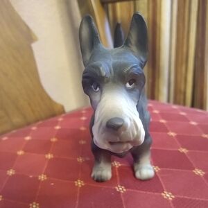 Vintage Japan Porcelain Schnauzer Dog Figurine